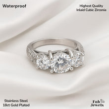 Load image into Gallery viewer, Highest Quality Gold Plated on Stainless Steel Trilogy Waterproof Ring Never Fade