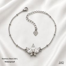 Load image into Gallery viewer, Stainless Steel 316L Waterproof 18ct Gold Plated Lotus Glow Bracelet