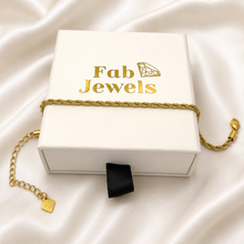 Load image into Gallery viewer, Stainless Steel 316L Waterproof 18ct Gold Plated Golden Rope Anklet Ankle Chain