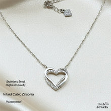 Load image into Gallery viewer, Gold Plated Stainless Steel Necklace with Heart Pendant
