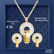 Load image into Gallery viewer, High Quality Stainless Steel 18ct Gold Plated SET  Necklace Pendant and Matching Earrings