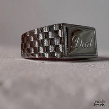 Load image into Gallery viewer, 18ct Gold Plated Stainless Steel  316L Dad Signet Ring Waterproof