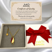 Load image into Gallery viewer, Yellow Gold Plated S/Steel Good Luck Horn Pendants with Necklace