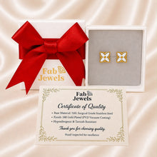 Load image into Gallery viewer, Stainless Steel 316L 18ct Gold Plated Hypoallergenic Stud Earrings with Mother of Pearl