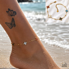 Load image into Gallery viewer, Stainless Steel 316L Waterproof 18ct Gold Plated Mediterranean Maltese Cross Anklet Ankle Chain