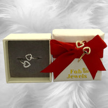 Load image into Gallery viewer, 18ct Gold Plated on Stainless Steel Adjustable 2 Hearts Ring Waterproof