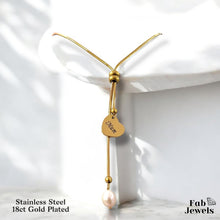 Load image into Gallery viewer, 18ct Gold Plated Necklace  with Adjustable Drop Pearl Mum Nanna Pendant