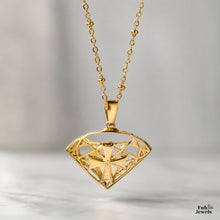 Load image into Gallery viewer, Stainless Steel 316L 18ct Gold Plated Fab Signature Maltese Cross Pendant with Ball Chain Necklace