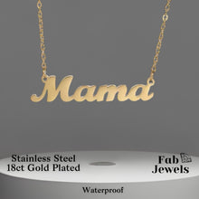 Load image into Gallery viewer, 18ct Gold Plated on Stainless Steel Ma Mama Necklace Waterproof