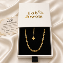 Load image into Gallery viewer, Stainless Steel 316L Waterproof 18ct Gold Plated Golden Rope Anklet Ankle Chain