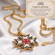 Load image into Gallery viewer, 18ct Gold Plated on Stainless Steel 316L Knights of Malta Collection Pendant Necklace