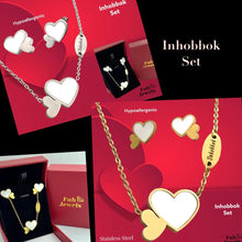 Load image into Gallery viewer, High  Quality Stainless Steel 316L Inhobbok Heart SET with Shell Necklace and Earrings