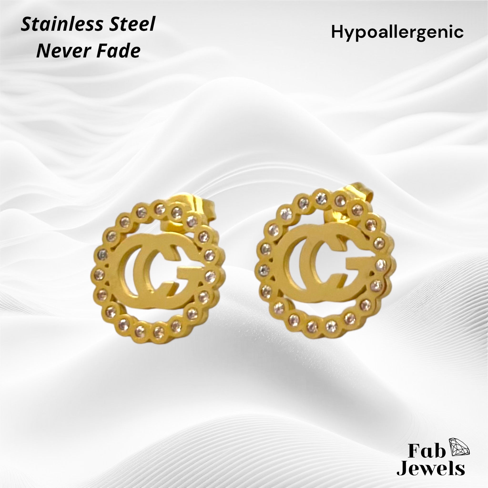 Hypoallergenic gold store stud earrings