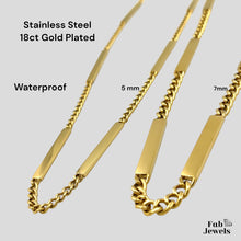 Load image into Gallery viewer, High Quality 18ct Gold Finish on Stainless Steel Waterproof Stylish Necklace ‘Tal-Bicca’
