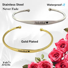Load image into Gallery viewer, Yellow Gold Rose Gold Plated Stainless Steel inhobbok Bangle