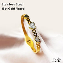 Load image into Gallery viewer, Stainless Steel Yellow Gold Plated Heart Love Bangle Never Fade