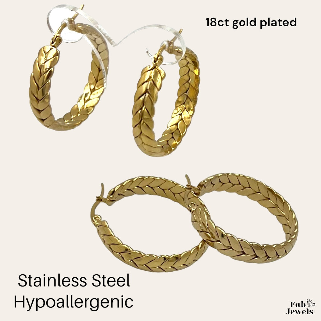 Stainless Steel Hypoallergenic Stylish Hoop Earrings