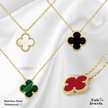 Load image into Gallery viewer, 316L Stainless Steel 18ct Gold Plated Clover Flower Pendant with Neckkace