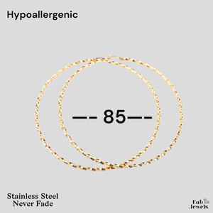 Stainless Steel Hypoallergenic Large Hoop Earrings