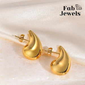 Gold Plated Stainless Steel Hypoallergenic Drop Earrings