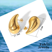 Load image into Gallery viewer, Gold Plated Stainless Steel Hypoallergenic Drop Earrings