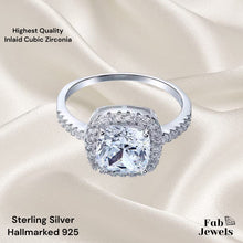 Load image into Gallery viewer, Highest Quality Hallmarked 925 Sterling Silver Princess Cut Ring with AAAAA Cz