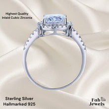 Load image into Gallery viewer, Highest Quality Hallmarked 925 Sterling Silver Princess Cut Ring with AAAAA Cz