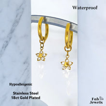 Load image into Gallery viewer, 18ct  Gold Plated on Stainless Steel Mum Heart Set Earrings Pendant with Flower Charm Necklace Included