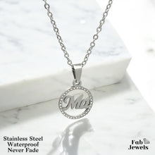 Load image into Gallery viewer, 18ct Gold Plated on Stainless Steel Ma Nanna Pendant with Sparkling Cubic Zirconia Necklace Included