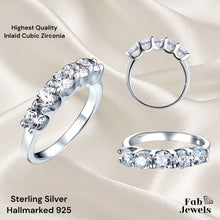 Load image into Gallery viewer, Highest Quality Sterling Silver Half Eternity Ring