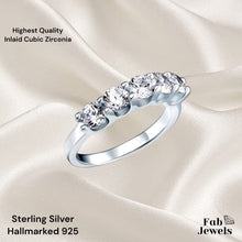 Load image into Gallery viewer, Highest Quality Sterling Silver Half Eternity Ring