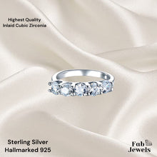 Load image into Gallery viewer, Highest Quality Sterling Silver Half Eternity Ring