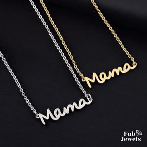 18ct Gold Plated on Stainless Steel Ma Mama Necklace Waterproof