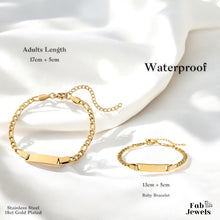 Load image into Gallery viewer, 18ct Good Plated Stainless Steel Baby Children Ladies Boys Girls Id Bracelet Waterproof