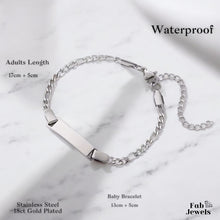 Load image into Gallery viewer, 18ct Good Plated Stainless Steel Baby Children Ladies Boys Girls Id Bracelet Waterproof