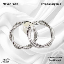 Load image into Gallery viewer, Gold Plated Stainless Steel Hypoallergenic Hoop Loop Earrings