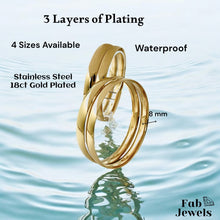 Load image into Gallery viewer, Highest Quality 18ct Gold Plated on Stainless Steel Plain Fili Bangles Set of 2