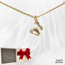 Load image into Gallery viewer, 18ct Gold Plated on Stainless Steel Silver Gold Pink White Butterfly Pendant with Necklace