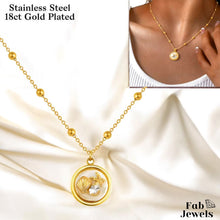 Load image into Gallery viewer, 18ct Gold Plated Stainless Steel Ball Necklace with Round Summer Pendant Seashell Starfish
