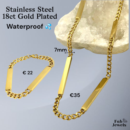 High Quality 18ct Gold Finish on Stainless Steel Waterproof Stylish Set ‘Tal-Bicca’