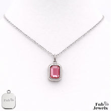Load image into Gallery viewer, Stainless Steel 316L Silver Waterproof Birthstone Pendant with Necklace