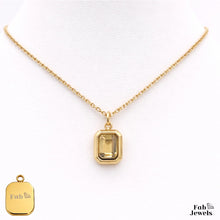 Load image into Gallery viewer, Yellow Gold Plated Stainless Steel 316L Waterproof Birthstone Pendant with Necklace