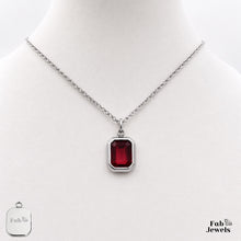 Load image into Gallery viewer, Stainless Steel 316L Silver Waterproof Birthstone Pendant with Necklace