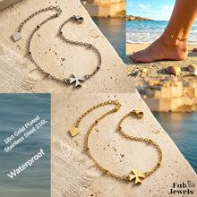 Load image into Gallery viewer, Stainless Steel 316L Waterproof 18ct Gold Plated and Silver Maltese Cross Anklet Ankle Chain