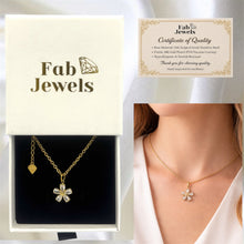 Load image into Gallery viewer, 18ct Gold Plated on Stainless Steel Crystal Flower Pendant Inc. Necklace