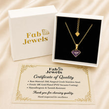 Load image into Gallery viewer, Yellow Gold Plated Stainless Steel 316L Waterproof FabJewels Signature Birthstone Collection