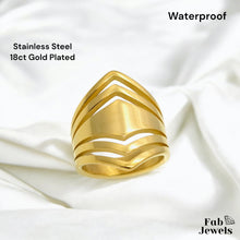 Load image into Gallery viewer, 18ct Gold Plated on Stainless Steel Ring Waterproof