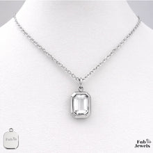 Load image into Gallery viewer, Stainless Steel 316L Silver Waterproof Birthstone Pendant with Necklace