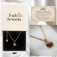 Load image into Gallery viewer, 18ct Gold Plated on Stainless Steel Ladybug Pendant with Necklace