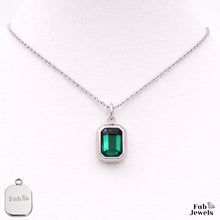 Load image into Gallery viewer, Stainless Steel 316L Silver Waterproof Birthstone Pendant with Necklace